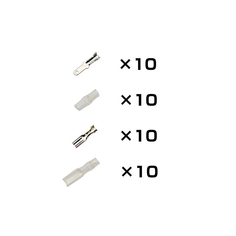 [Set of 10] Flat Terminal Set, Type 110 (0.5 -