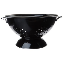 Calypso Basics by Reston Lloyd Powder Coated Enameled Colander, 5 Quart, Black