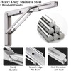 Folding Shelf Brackets 12 Inch, Pynsseu Heavy Duty Stainless Steel