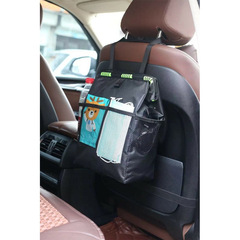 Waterproof Car Trash Can Bin Waste Basket Storage Garbage Seat