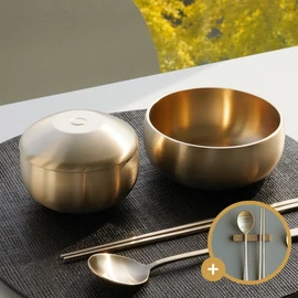 Notdam Bangjja Yugi Yul Ok Tableware for 1 person / 놋담  방짜유기 율 옥식기 1인