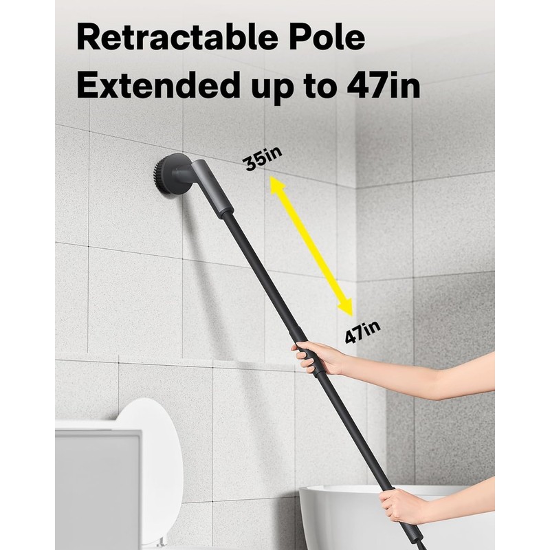 HOTO 3 Pcs Replacement Pads for Cordless Spin Scrubber, Suitable