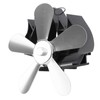 Pomya 5 Vane/Wing Heat Powered Stove Fan, Wall Mounted Fireplace
