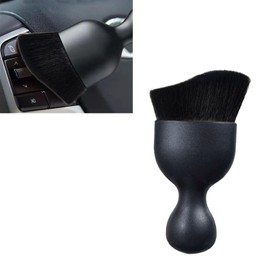 ZKFAR 1 PC Auto Interior Dust Brush, Soft Bristles Detailing Dusting Tool, Universal Air Conditioner Vents Crevice Brush, Wet and Dry Non-scratch Cleaning Brush (Black)