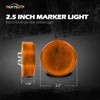 Partsam 10pcs 2.5" Round Amber Trailer 13LED Side Marker, 2.5