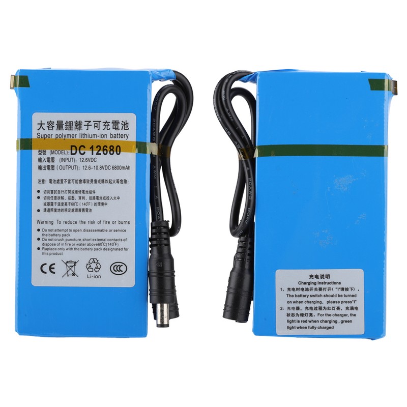 DC 12680 6800mAH Large Capacity Built in Switch Polymer Lithium