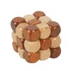 Vokowin Wooden Twist Cube IQ Puzzle - Wooden Brain Teaser