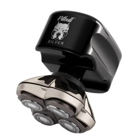 Skull Shaver PITBULL SILVER PRO SKULL SHAVER Electric Head & Face for Men Wet/Dry 4 Razor NEW