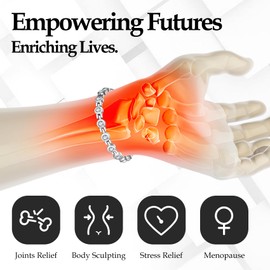 Jecanori Magnetic Bracelet for Women,Titanium Steel Magnetic Wristbands with Gorgeous Sparkling Cubic Zirconia Costume,Ultra Strength Magnets Jewelry Brazaletes with Removal Tool and Gift Box