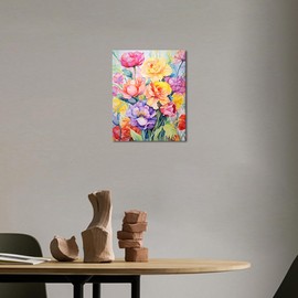 TUMOVO Paint by Numbers Kit for Adults Botanical Paint by Number Watercolor Floral DIY Oil Painting for Adults Flower Adult Paint by Number Kits Paint by Numbers for Adults Beginner, 16 x20 Inch