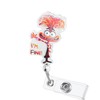 Cartoon Anxiety I'm Fine Badge Reel, Retractable Badge Holder Clip