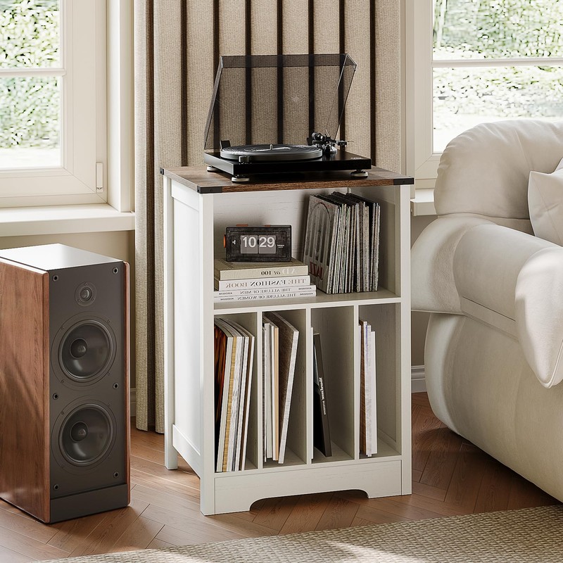 ChooChoo Record Player Stand, Vinyl Record Storage Cabinet, Turntable Stand