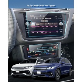 LANTU 3PCS Car Screen Protector for Volkswagen Tiguan 2022 2023 2024 Accessories Navigation& AC Nano Touchscreen Protector Film HD Clear Bubble Free 8''