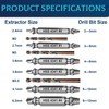 DOAHO 9 PCS Damaged Screw Extractor Set,6 PCS HSS 4341