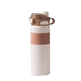 316 Stainless Steel Insulated Water Bottle Dual Drinking Modes for Maximum Versatility in Accommodating Active Lifestyles (Brown, 800ml)