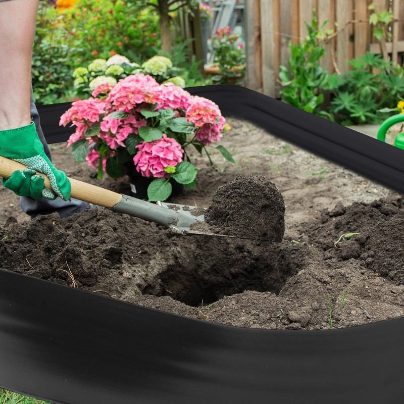 FoldTier 8 Inch Tall 33ft Garden Landscape Kit with Hammer