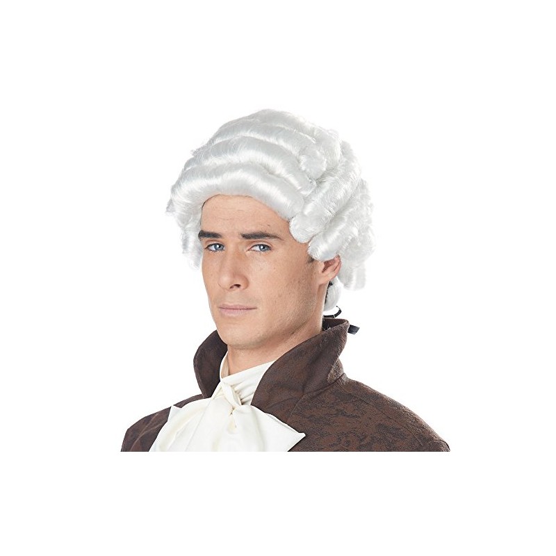 California Costumes Noble/Musician Men's Wig, White, 70172