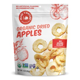 Made In Nature Organic Dried Apple Rings, 3 Ounce (Pack of 6) – Vegan Snack, Non-GMO, Unsulfured, Gluten Free, Kosher
