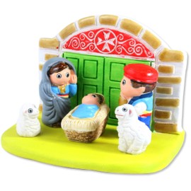 Proposte Religiose Nativity Scene from the World Ceramic Collectible Hand-Painted (Malta)