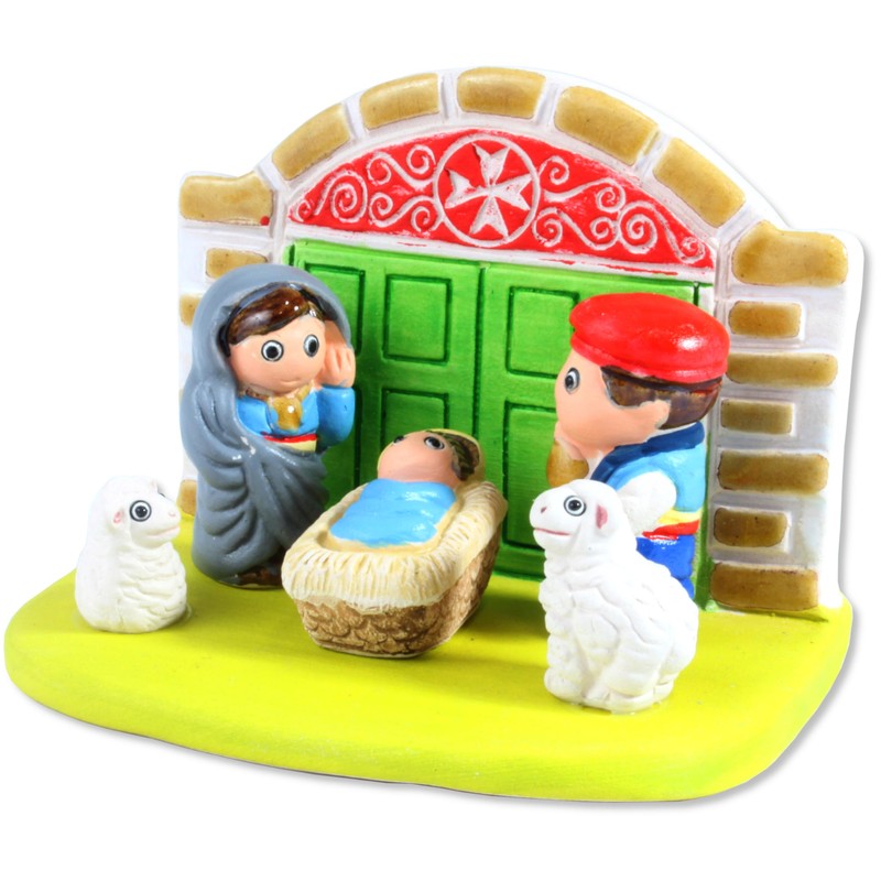 Proposte Religiose Nativity Scene from the World Ceramic Collectible Hand-Painted