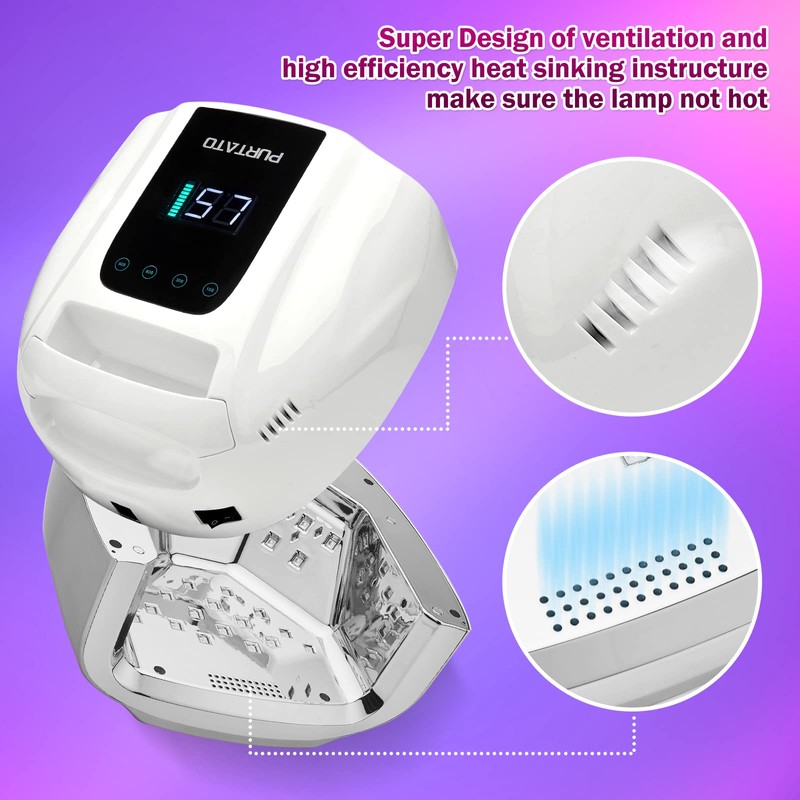 Purtato Professional Rechargeable 96W UV LED Portable Cordless UV Light
