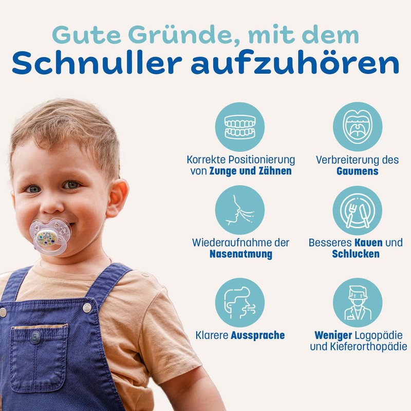 CLIPP - Clip Set Phosphorescent Pacifier - 5 Collars for