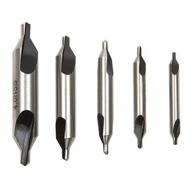 Malayas 5PCS HSS Lathe Mill Center Drill Countersink Bit Tooling Set 60 Degree Angle Countersink 1/8 3/16 1/4 5/16 5/32 Suitable for Positioning and Chamfering Processing