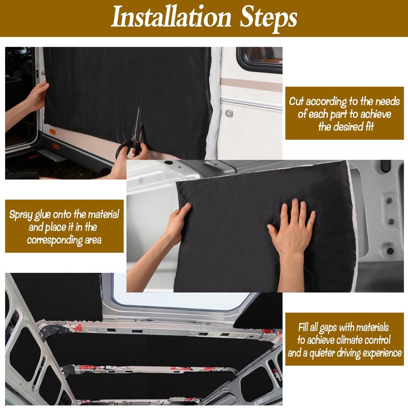 BOUTICOL15.7in x 26.2ft Automotive Camper Van Insulation , 30 MM