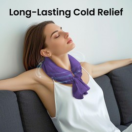 DICEVER OutCool U-Flex Neck Coolers, Cooling Tube Wraps for Outdoor Cooling, Reusable Ice Packs for Migraine Shoulder Relief, Stress, Summer Hot Flashes, Outdoor Working, Travel, Purple