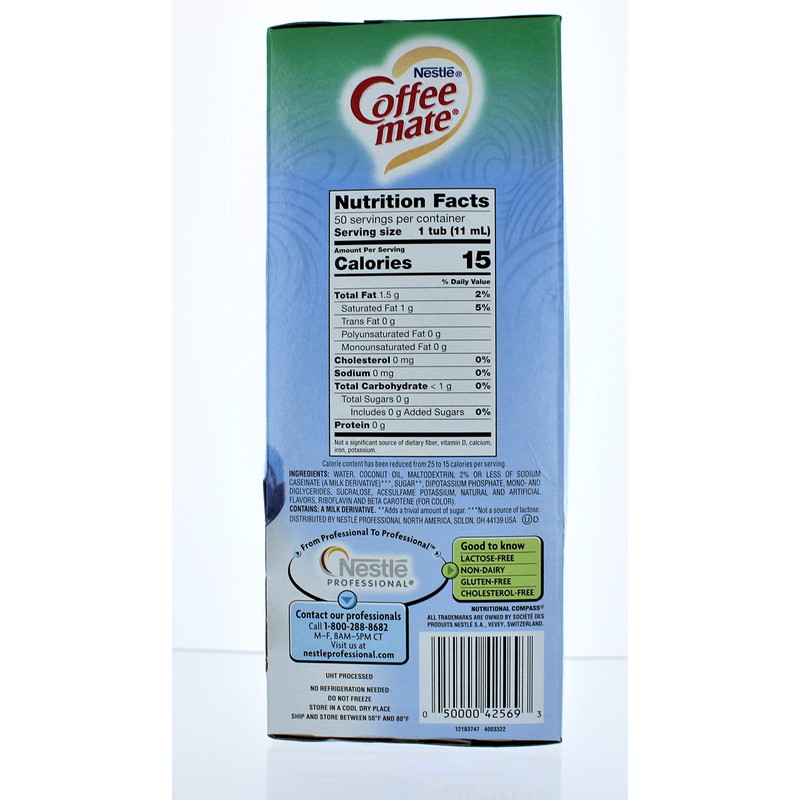 Coffee-mate SF French Vanilla Creamer.375oz, 50/Box