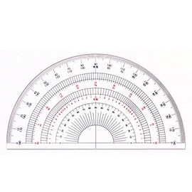 De rapasu Semicircle 分度器 15 cm Acrylic 16 – 504 180 Degree