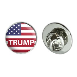 President Trump American Flag Metal 0.75" Lapel Hat Pin Tie Tack Pinback