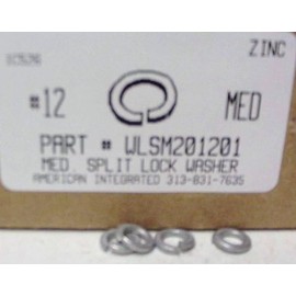 AMERICANINTEGRATEDSUPPLY.COM #12 Split Lock Washers Steel Zinc Plated (100)