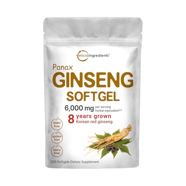 Micro Ingredients Micro Ingredients Red Panax Ginseng Supplement 6,000mg Per