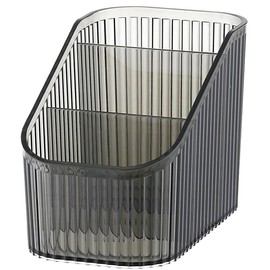 Freebirdly Makeup Organizer Cosmetics Storage Box, Large Capacity Make Up Brush Holder Organizer Vanity Accessories, Bathroom Countertops, Desk Storage Container, Cosmetic Display cases(Gray-S)