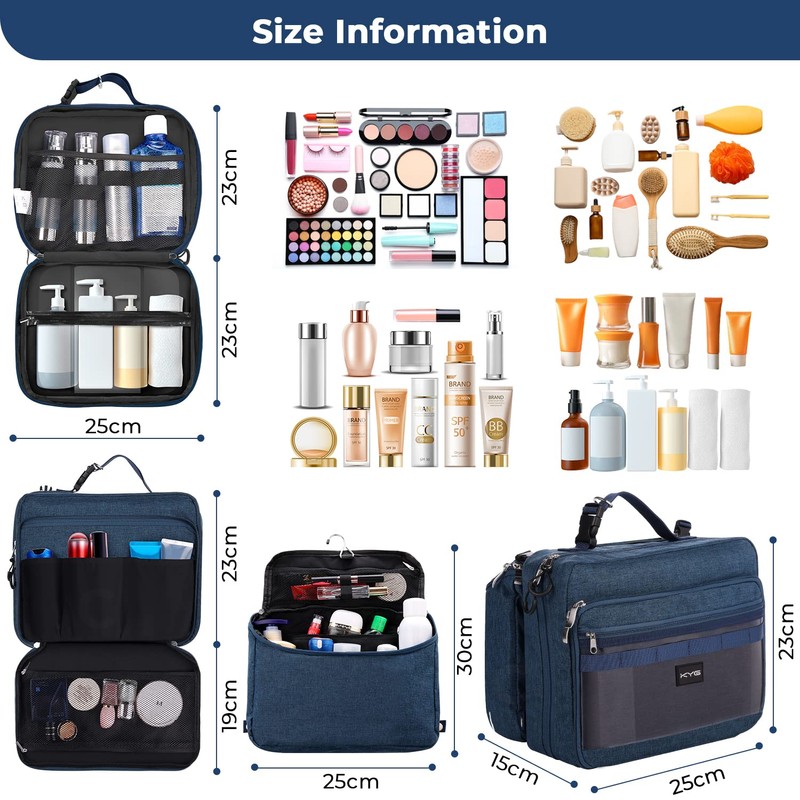 KYG Toiletry Bag, blue, Toiletry bag