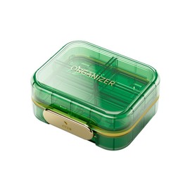Travel Pill Box,STORICANS Portable Weekly Daily Pill Organiser Small Tablet Organiser Vitamin Box with 7 compartments to Hold Vitamins, Medicines, Pills, Cod Liver Oil Supplements,(Green)