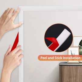 QDYMXUN Self Adhesive TPE Chair Rail, Lightweight Peel and Stick Flexible Wall Panel Molding Trim for Mirror Frames, Cabinet Doors, and Home Decoration (118''L x 2.36''W)