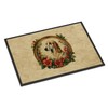 Caroline's Treasures DAC2421MAT Saluki Christmas Flowers Doormat Front Door Mat