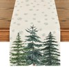 Artoid Mode Pine Snowflakes Christmas Table Runner, Seasonal Winter Kitchen