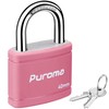 Puroma Keyed Padlock with 2 Keys Alike, 1.1 Inch Locker