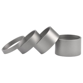 Wanyifa Titanium Matte Bicycle Headset Spacer 1-1/8" (5-10 - 15-20mm) Pack of 4