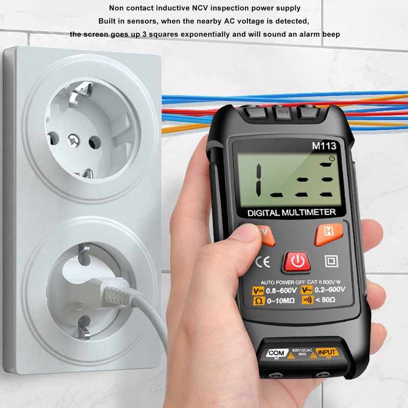 Multimeter Digital Auto Ranging Kit AC Voltmeter Ammeter Ohmmeter High