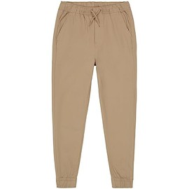 Nautica Boys' Big School Uniform Jogger Pants, Elastic Waistband with Drawstring Closure, Stretch Twill Fabric, Khaki, 18-20