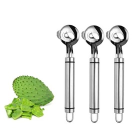 Cactus Peeler Tool, 3 Pack Stainless Steel Pelador de Nopales, Spoon Cactus Thorn Removal Tool, 7.48x1.89in Portable Tools for Kitchen Accessory