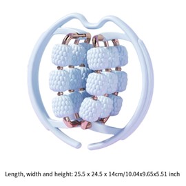 MagiDeal Massager Roller Muscle Roller 18 Wheel Build Muscle Roller Multifunctional Arm Leg Massage Handheld for Calf Waist Thigh Arm, Blue