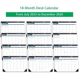 Desk Calendar 2026 Wall Calendars, November 2025 - December 2026 Monthly Planner Paper Office Desktop 17"X 12", Months, Planning and Organizing Home, School, Office, Holiday, Vacation