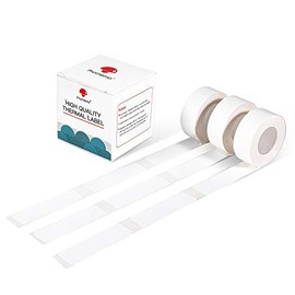 Phomemo D30 Thermal Label, self-Adhesive Label, 1/2"1 7/8"(15mm50mm), Compatible with PhomemoD30 Label Printer, Suitable for Home, Office, School, 130 Labels/roll, 3 Rollï¼White