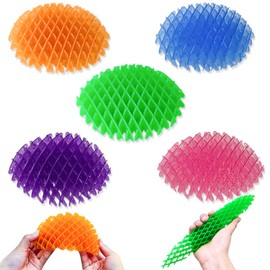 5 Packs Fidget Worm Toy, Worm Fidget Toy, Cute Worm Shaped Ornament, Resistance Fidget Toys Adults Stress Anxiety Relief Toys, Christmas Birthday Valentines Day Gifts for Kids Classroom