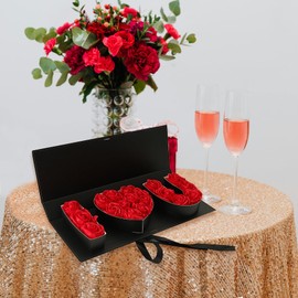 MLOLM I Love U Box for Flowers 2 Pcs Empty I Heart U Flower Gift Letter Shaped Fillable Box Valentines Day Boxes for Wedding Bridal Shower Anniversary Birthday Mother's Day Chocolate Packaging